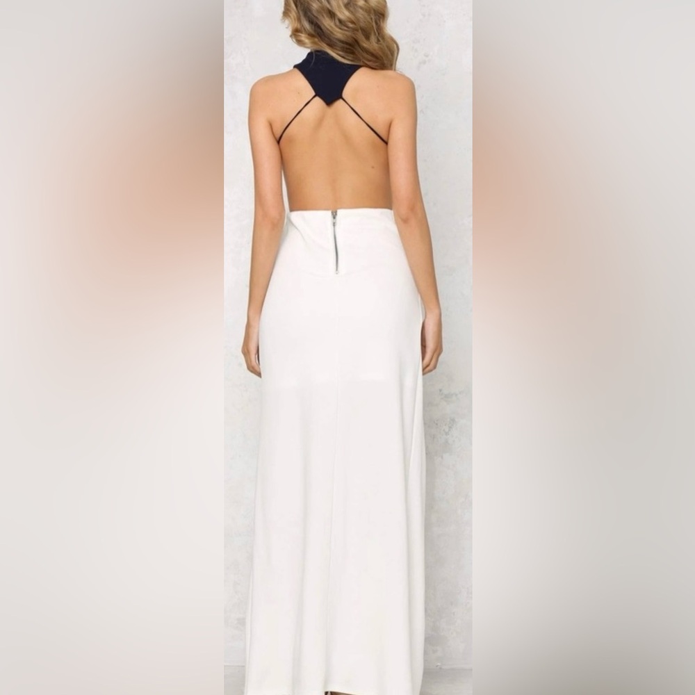 Whoiam Backless Maxi Dress with Slit